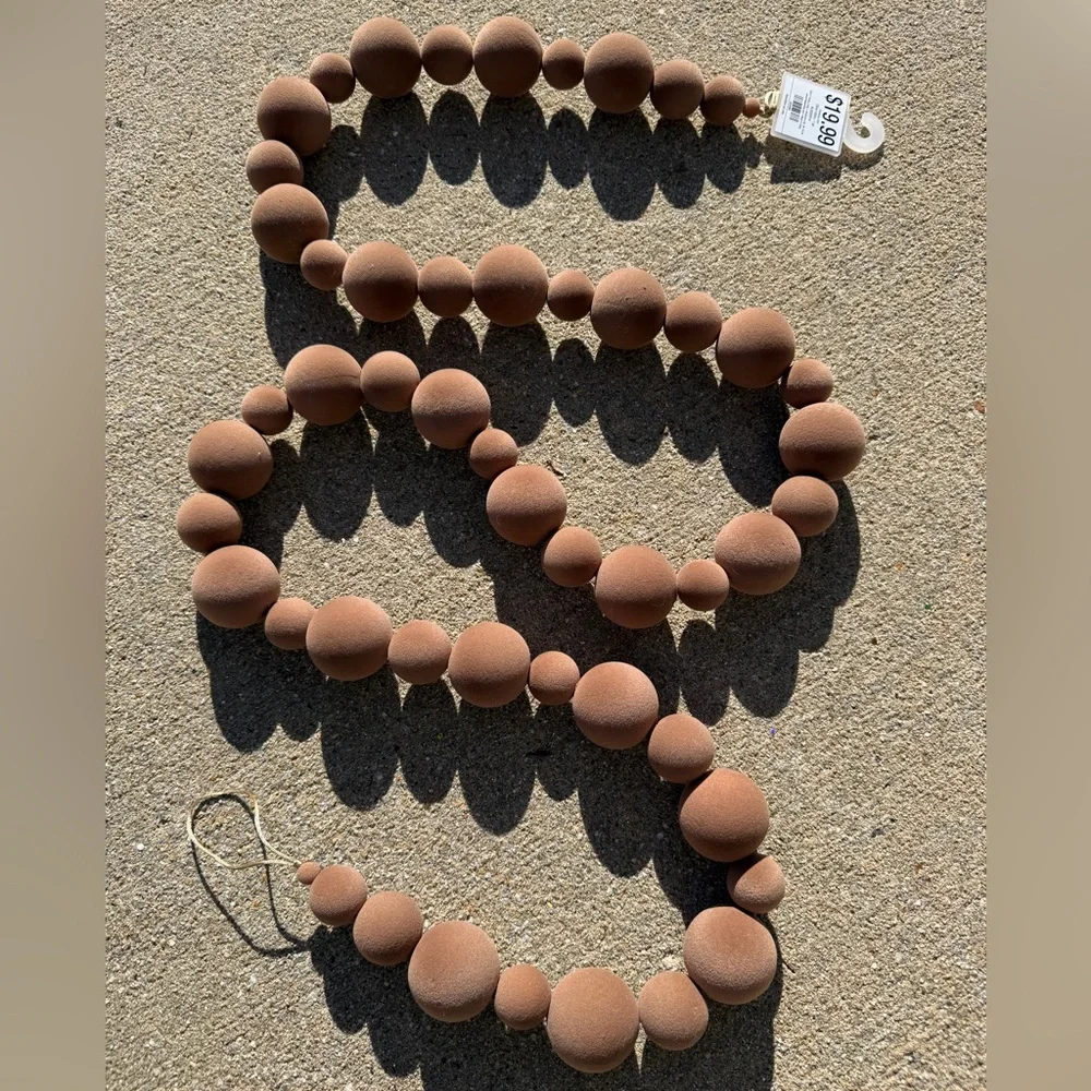 Hobby Lobby Brown Flocked Garland - NWT